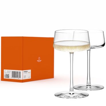 2x Stölzle Lausitz Power Champagne Saucer 275 ml