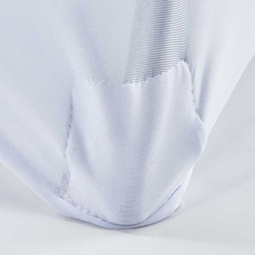 Weiße Stretchhusse für Stehtische von ca. Ø 80 cm