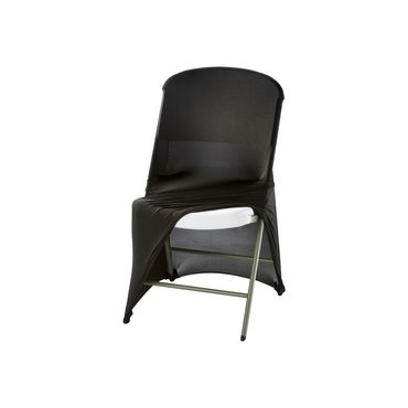 Stretchhusse für Buffet-Klappstuhl mit ca. 465 x 530 x 900 mm (BxTxH), schwarz
