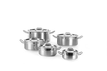 2x Kochtopf,niedrig - mit Deckel,12L,⌀320x(H)150mm