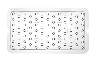 Perforiertes Abtropfgitter für Gastronorm-Behälter aus Polycarbonat,GN 1/1,Transparent,467x263mm