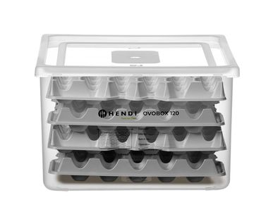 6x Eierbehälter HENDI OVOBOX 120,GN 2/3,18L,355x325x(H)200mm,Rechteckig