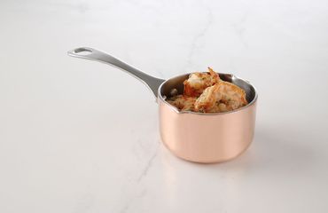 Miniatur-Kasserolle mit Ausgießer,0,26L,⌀85x(H)50mm