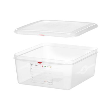 76f088f79434 GN 2/3 Behälter,Polypropylen,GN 2/3,13,5L,Transparent,354x325x(H)150mm,Rechteckig