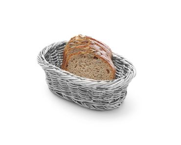 60x Brotkorb,oval,Hellgrau,190x120x(H)60mm