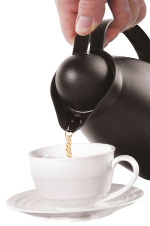 6x Isolierkanne mit Innenbehälter aus Glas,1L,Schwarz,⌀140x(H)268mm