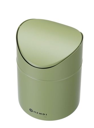 12x Tischabfalleimer mit Schwingdeckel,1,2L,Grün,⌀120x(H)165mm