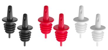 ea800f2fd325 6x Freeflow-Ausgießer,BarUp,2x schwarz,2x weiß,2x rot,Rot