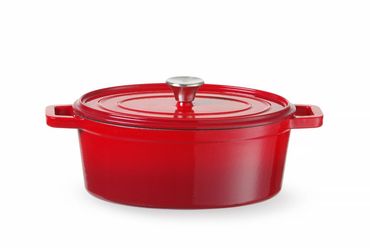 7f1bf2e02059 2x Emaillierter Gusseisentopf,4,4L,Rot,365x290x(H)115mm