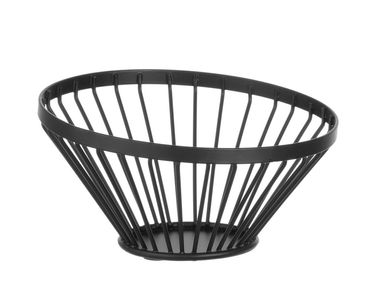 36x Obstkorb,abgerundet schwarz,⌀150x(H)80mm