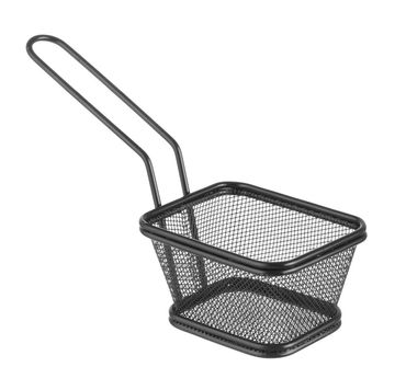 1bfdc3ec9834 48x Miniatur-Frittierkörbe stapelbar,schwarz,105x90x(H)60mm