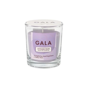 6 "GALA" Duftkerze im Glas Ø 70 mm · 77 mm violett - Lavender Fields "Mini Nutella"