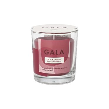 6 "GALA" Duftkerze im Glas Ø 70 mm · 77 mm bordeaux - Black Cherry "Mini Nutella"
