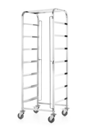 Transportwagen für Spülmaschinenkörbe - 7 Körbe à 500x500 mm,615x560x(H)1710mm