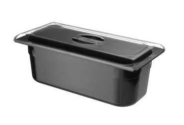 Eiscreme-Behälter Polycarbonat,5L,Schwarz,360x165x(H)120mm
