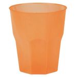 20 Mehrweggläser Cocktailglas Wasserglas Transparent gefrostet orange 350 ml