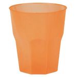 20 Mehrweggläser Cocktailglas Wasserglas Transparent gefrostet orange 350 ml