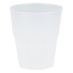 20 Mehrweggläser Cocktailglas Wasserglas Transparent gefrostet 350 ml