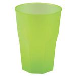 6 Mehrweggläser Cocktailglas Wasserglas Transparent gefrostet hellgrün 420 ml