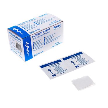 5000 "Romed" Alkoholtupfer 65 mm x 30 mm weiss