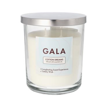 6 "GALA" Duftkerze im Glas Ø 10,5 cm · 12,4 cm weiss - Cotton Dreams "Tokio Large"