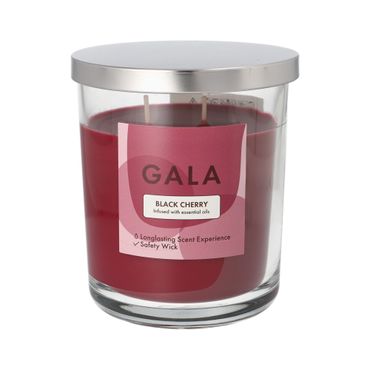 6 "GALA" Duftkerze im Glas Ø 10,5 cm · 12,4 cm bordeaux - Black Cherry "Tokio Large"