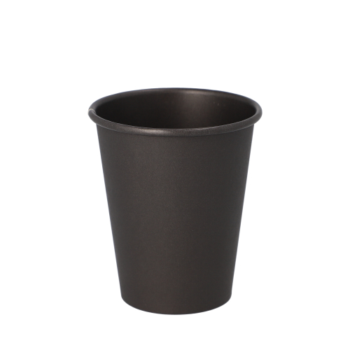 Trinkbecher, Pappe "To Go" 0,2 l Ø 8 cm · 9,2 cm schwarz