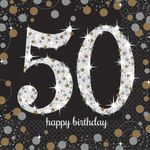 50. Geburtstag gold 16 Servietten