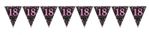18. Geburtstag glitzer Wimpelkette pink schwarz
