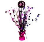 40. Geburtstag Tischdekoration pink schwarz