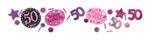 50. Geburtstag Konfetti pink schwarz