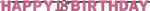 18. Geburtstag Girlande pink schwarz