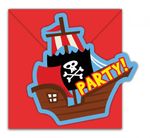 Piraten Party 6 Einladungskarten