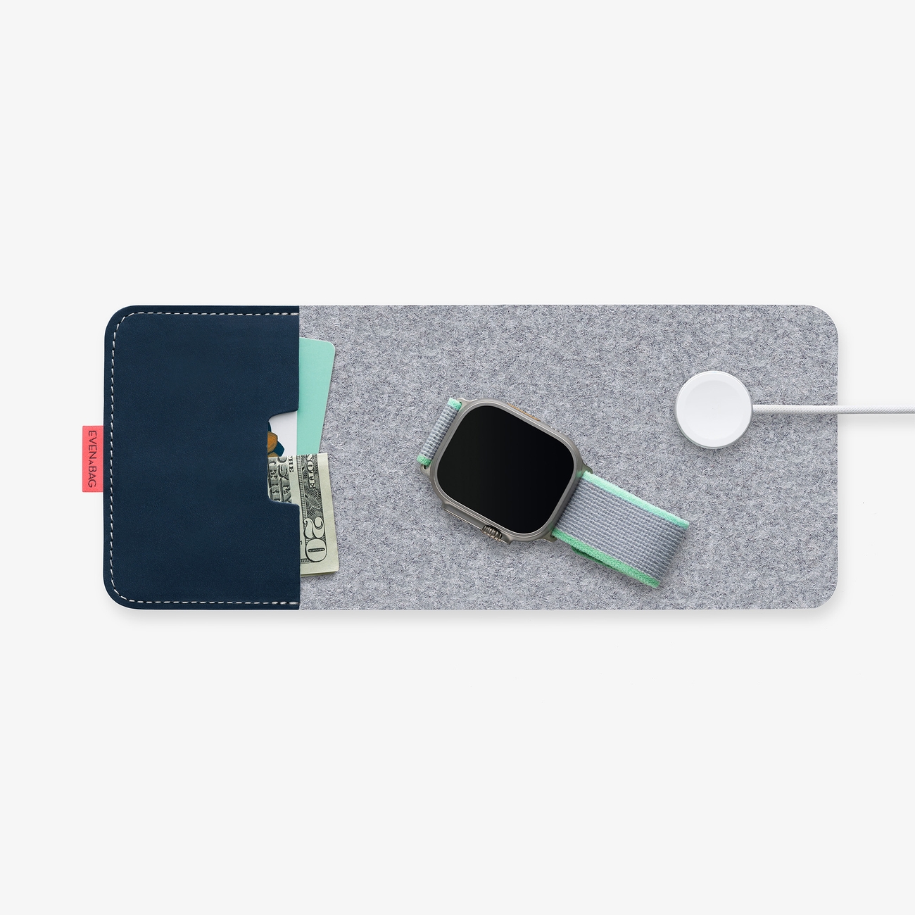 CHESTER DeskPad Mini aus Leder und Wollfilz