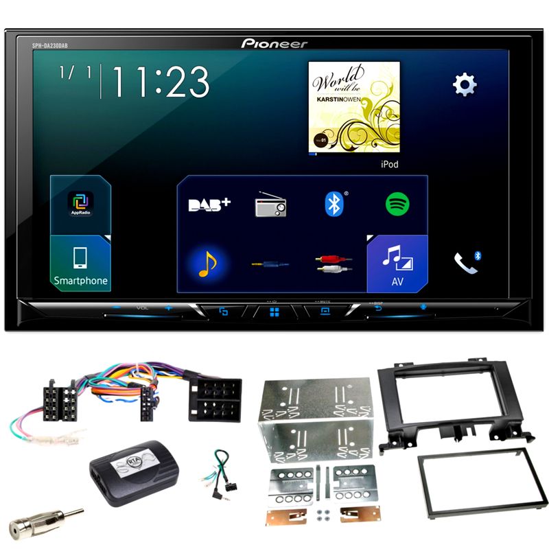 Pioneer SPH-DA230DAB CarPlay DAB+ Einbauset für Mercedes Sprinter W906 Crafter