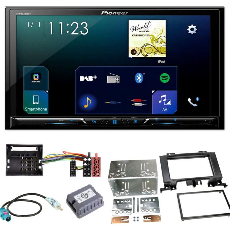 Pioneer SPH-DA230DAB CarPlay DAB+ Einbauset für Mercedes Sprinter W906 Crafter