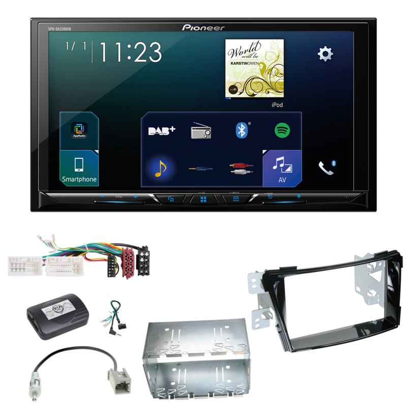 Pioneer SPH-DA230DAB CarPlay DAB+ Android Auto Einbauset für Hyundai i40 VF