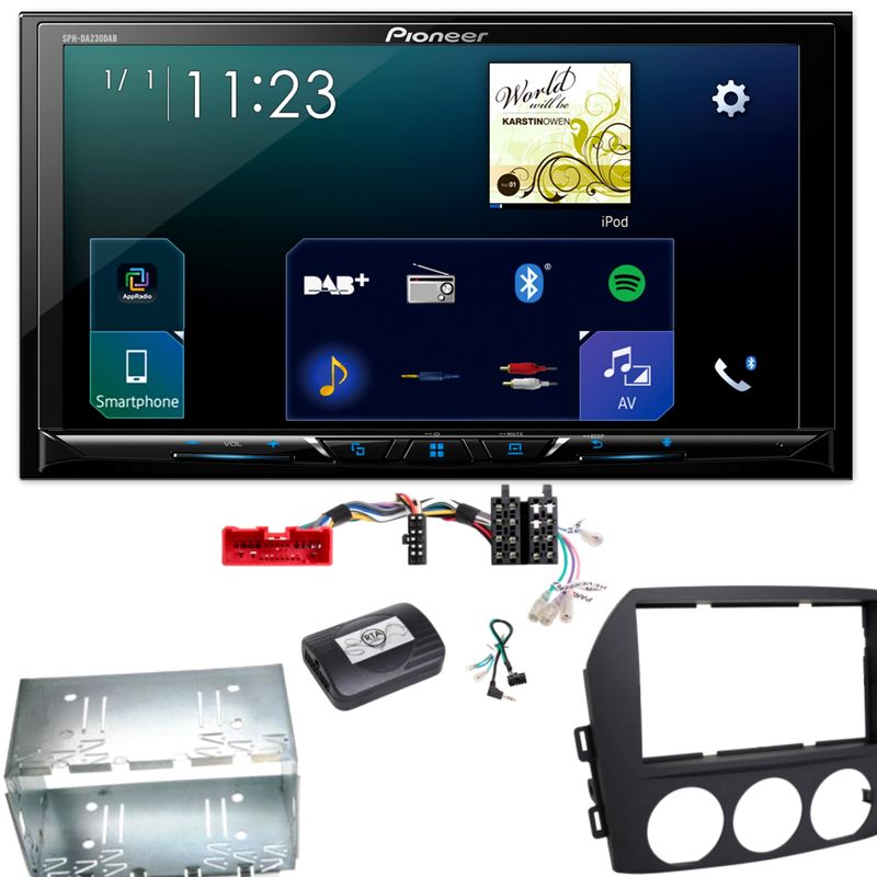 Pioneer SPH-DA230DAB CarPlay DAB+ Android Auto Einbauset für Mazda MX-5 NC Pioneer SPH-DA230DAB CarPlay DAB+ Android Auto Einbauset für Mazda MX-5 NC