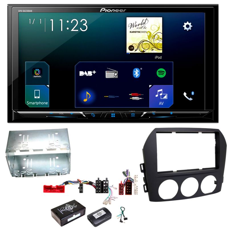 Pioneer SPH-DA230DAB CarPlay DAB+ Android Auto Einbauset für Mazda MX-5 NC Pioneer SPH-DA230DAB CarPlay DAB+ Android Auto Einbauset für Mazda MX-5 NC