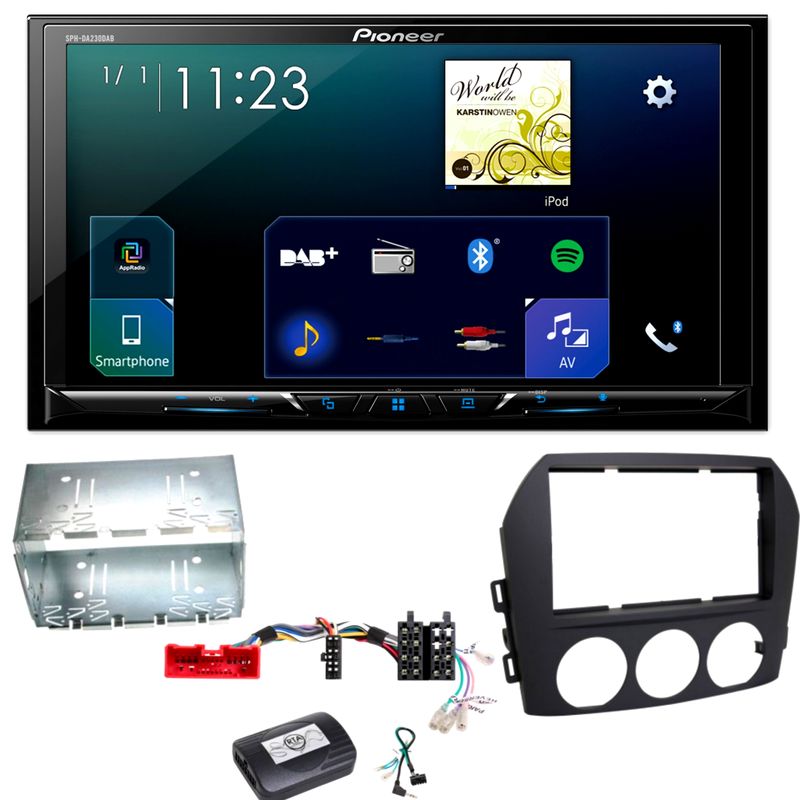 Pioneer SPH-DA230DAB CarPlay Android Auto Einbauset für Mazda MX-5 NC FL Pioneer SPH-DA230DAB CarPlay Android Auto Einbauset für Mazda MX-5 NC FL
