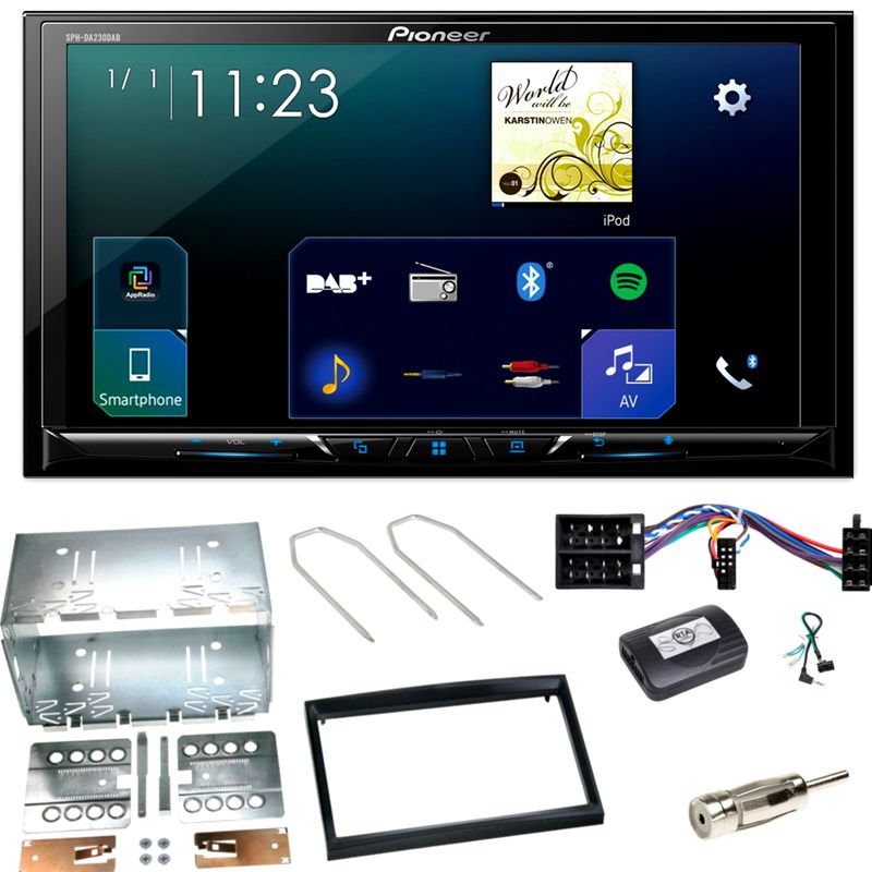 Pioneer SPH-DA230DAB CarPlay DAB+ Einbauset für Peugeot 307 Citroen C2 C3 Pioneer SPH-DA230DAB CarPlay DAB+ Einbauset für Peugeot 307 Citroen C2 C3