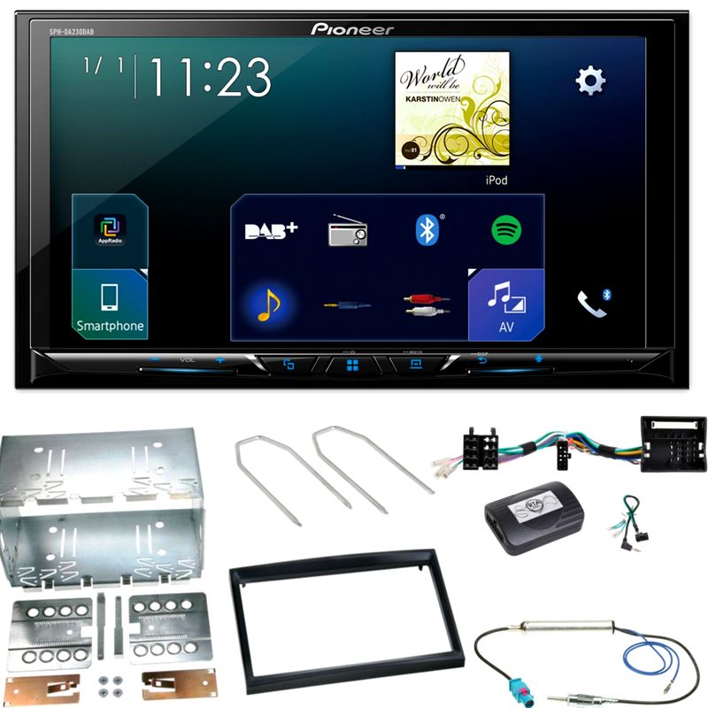 Pioneer SPH-DA230DAB CarPlay DAB+ Einbauset für Peugeot 207 307 Partner Expert Pioneer SPH-DA230DAB CarPlay DAB+ Einbauset für Peugeot 207 307 Partner Expert
