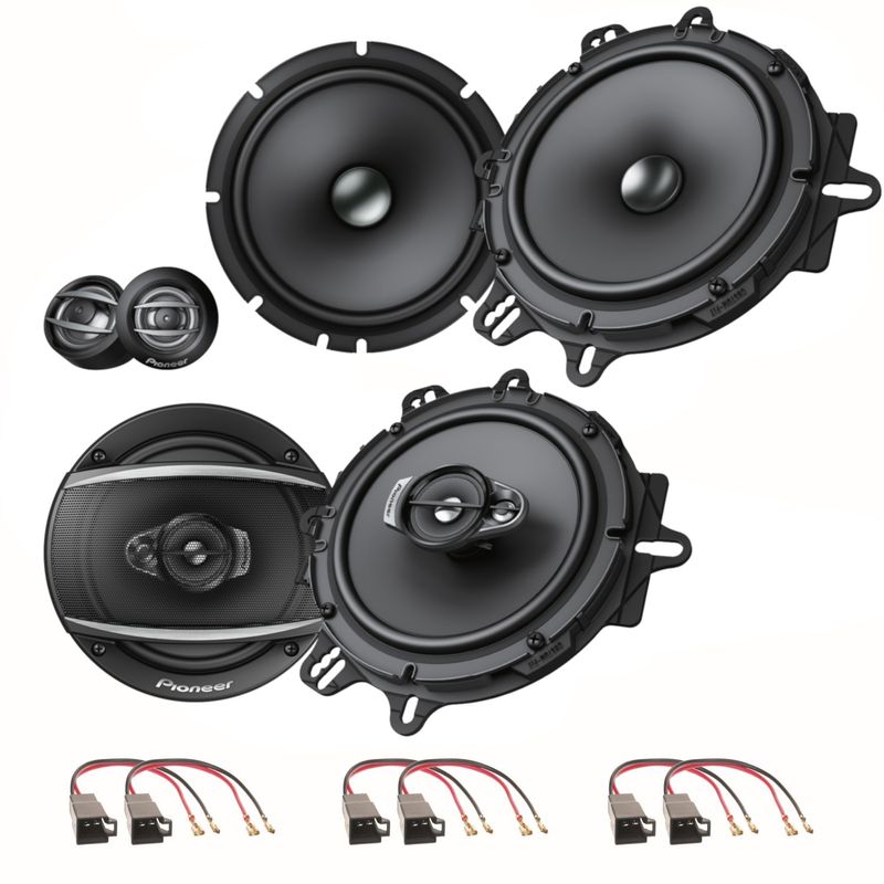 Pioneer TS-A1600C TS-A1670F vorne hinten Einbauset für Golf 3 Vento Passat 35i Pioneer TS-A1600C TS-A1670F vorne hinten Einbauset für Golf 3 Vento Passat 35i