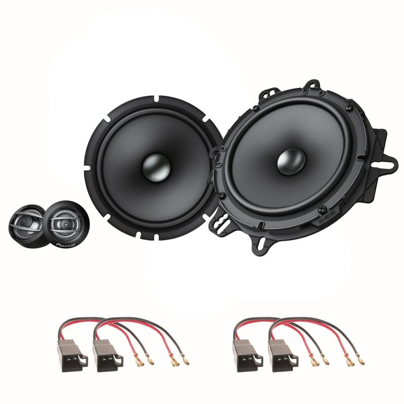 Pioneer TS-A1600C 2 Wege 16,5 cm vorne Einbauset für Golf 3 Vento Passat 35i Pioneer TS-A1600C 2 Wege 16,5 cm vorne Einbauset für Golf 3 Vento Passat 35i