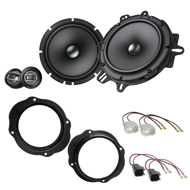 Pioneer TS-A1600C 2 Wege Lautsprecher Einbauset für Ford Focus 2 C-Max Kuga vorne Pioneer TS-A1600C 2 Wege Lautsprecher Einbauset für Ford Focus 2 C-Max Kuga vorne
