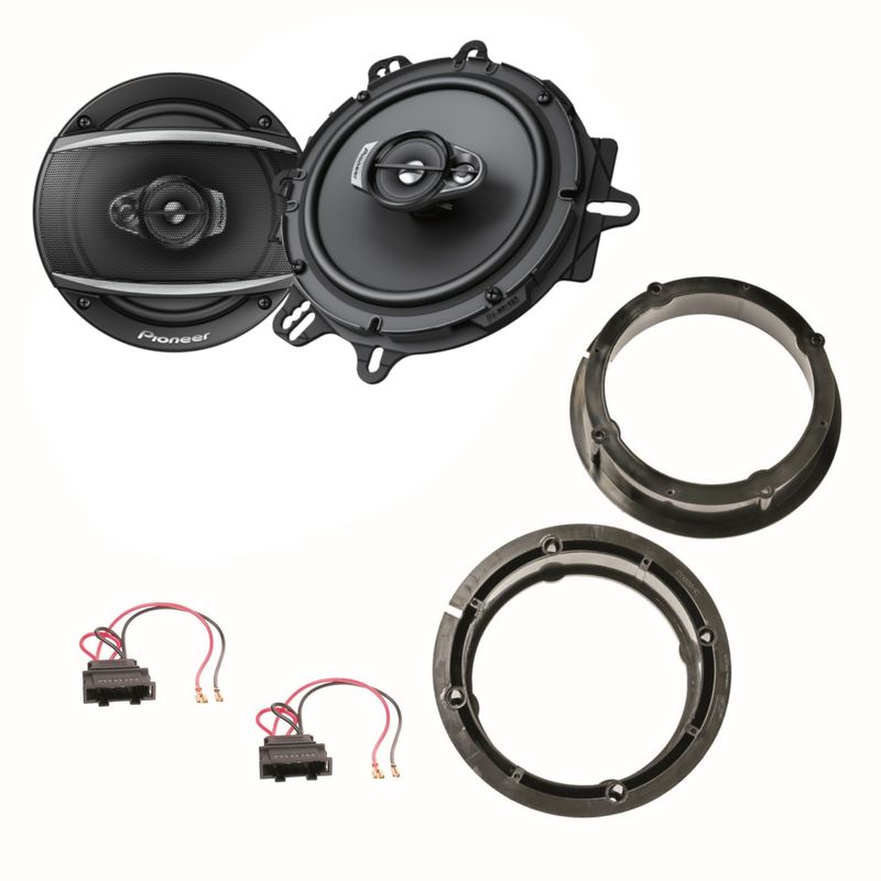 Pioneer TS-A1670F 16,5 cm 3 Wege Lautsprecher Einbauset für Seat Leon 1M Toledo