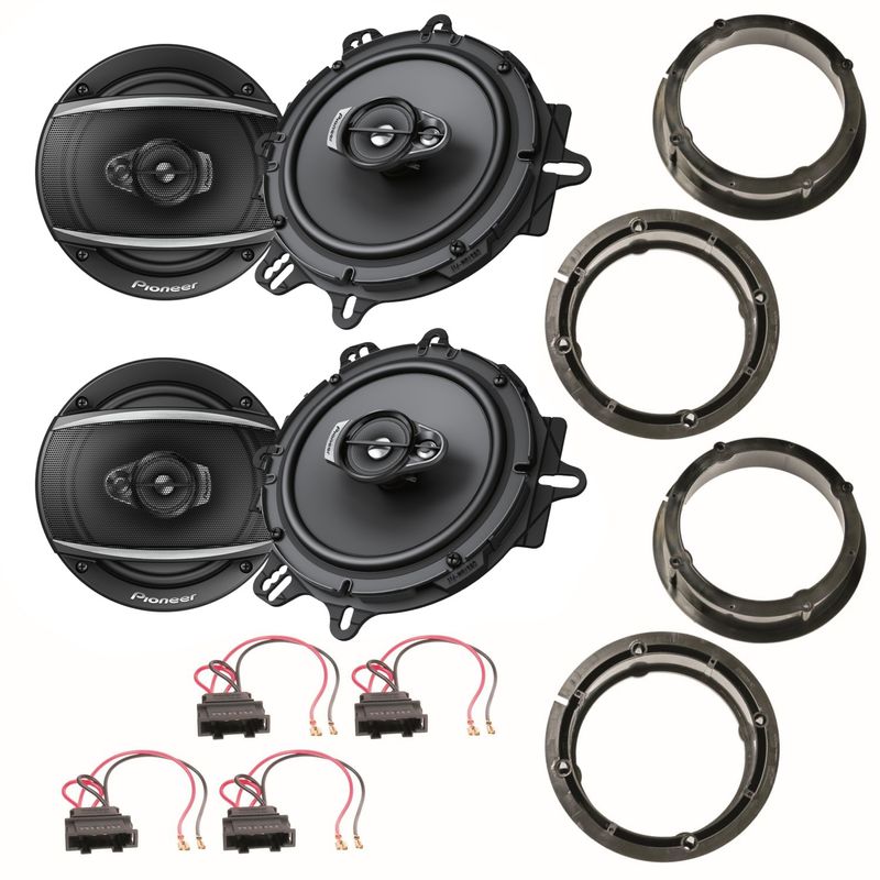 Pioneer TS-A1670F Lautsprecher vorne hinten Einbauset für Seat Leon 1M Toledo