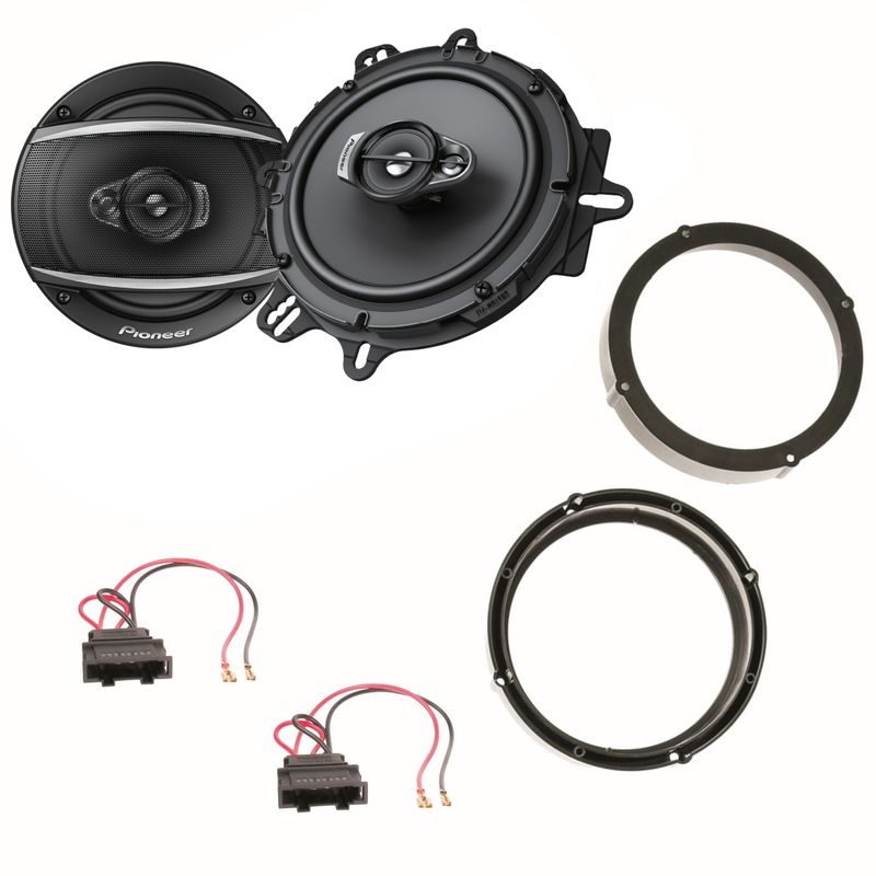 Pioneer TS-A1670F 3 Wege Lautsprecher hinten Einbauset für Jetta Tiguan Touran
