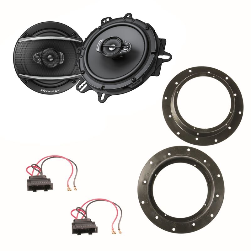 Pioneer TS-A1670F 3 Wege Lautsprecher Set für Caddy Golf 5 Jetta Sharan vorne 