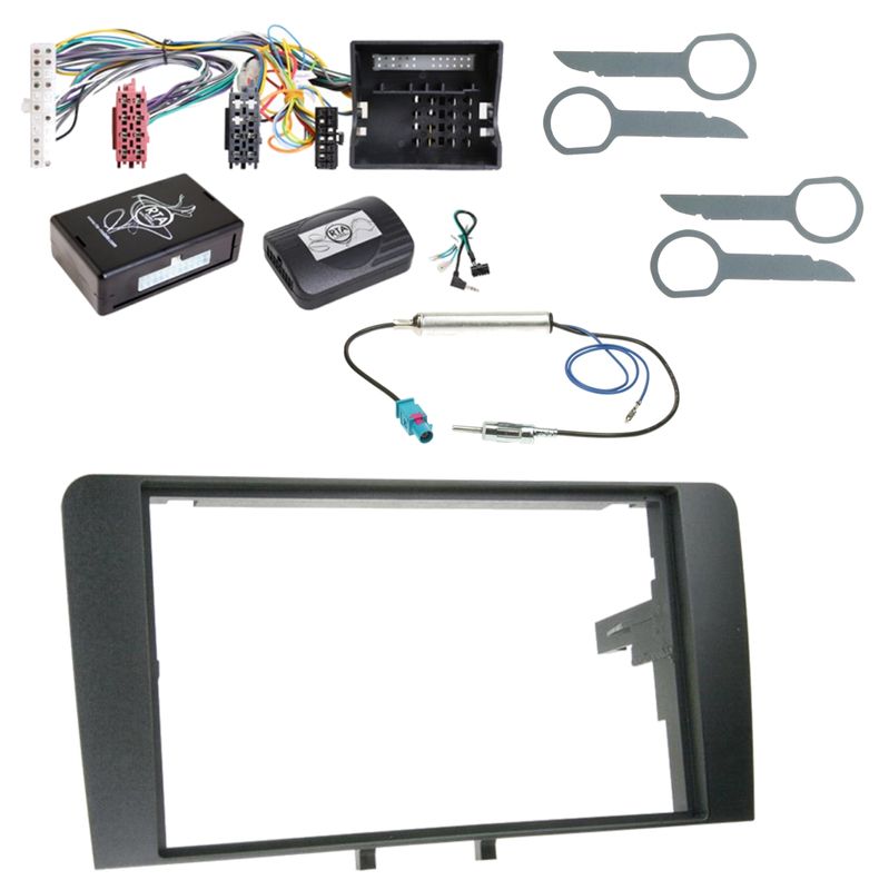 Autoradio Einbauset für Audi A3 8P 8PA ab 2007 2-DIN Radioblende Adapter Autoradio Einbauset für Audi A3 8P 8PA ab 2007 2-DIN Radioblende Adapter
